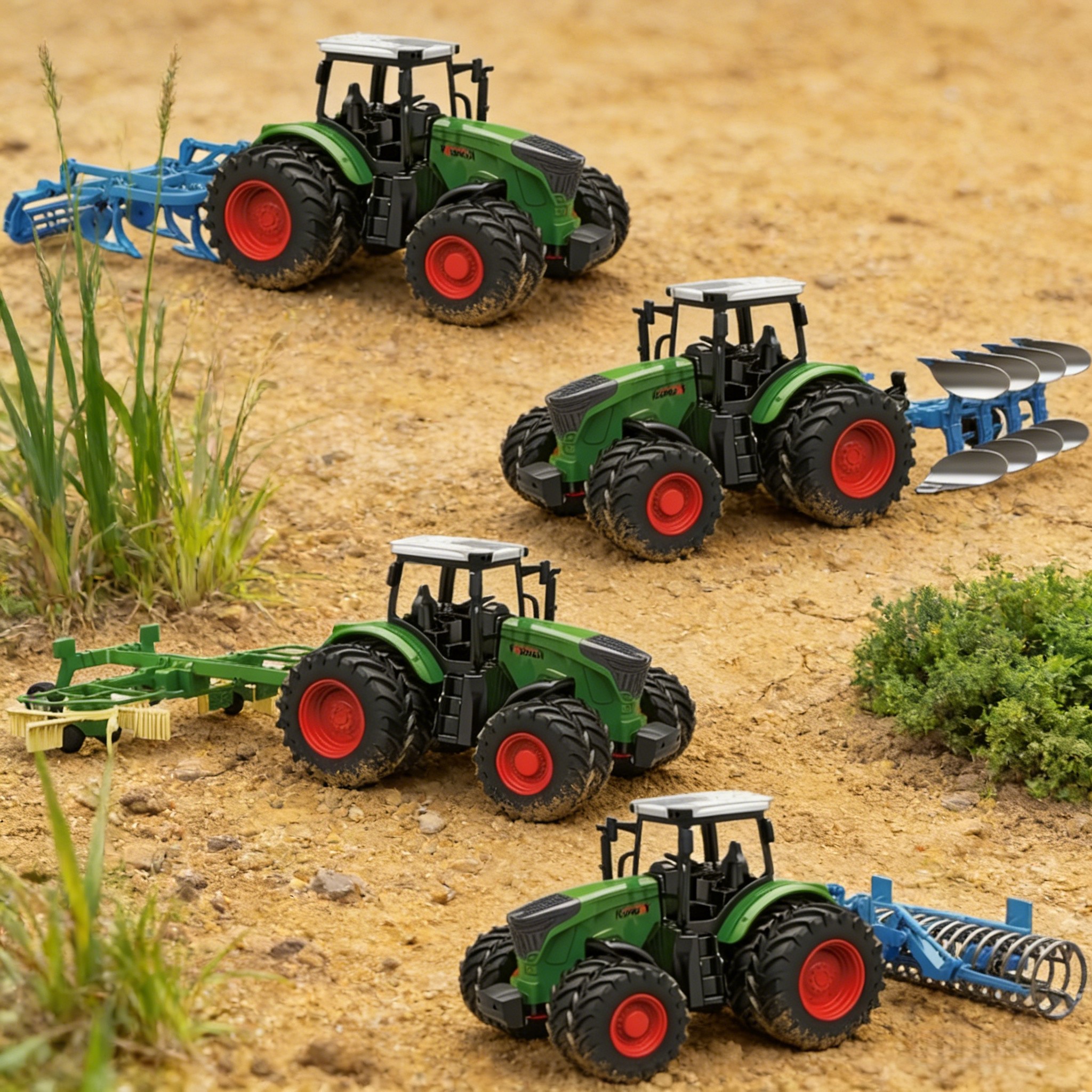 Tractor Implement - Farm Tractor Toy Set for Kids: