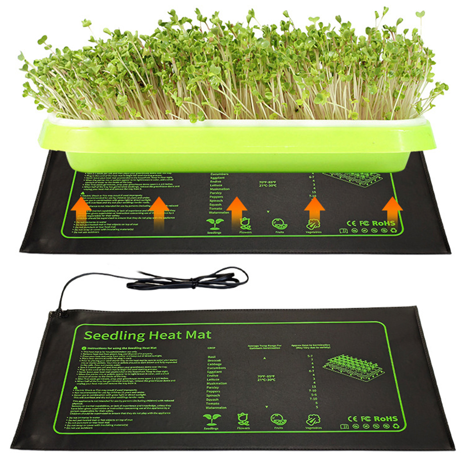 Seedling Heat Mat - Waterproof Seedling Heat Mat 10x21 In