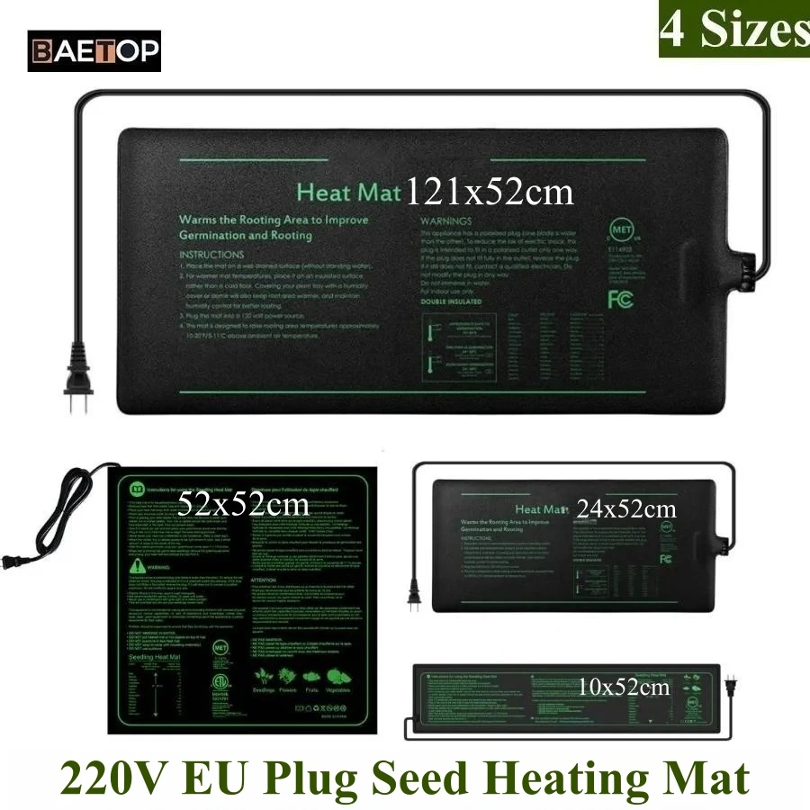 4 Sizes 220V EU Plug Seedling  - Seedling Heat Mat reseña y precio