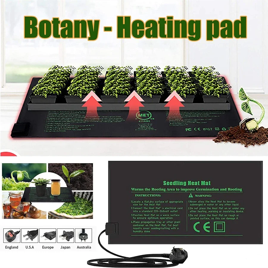 4 Sizes 220V EU Plug Seedling  - Seedling Heat Mat reseña y precio