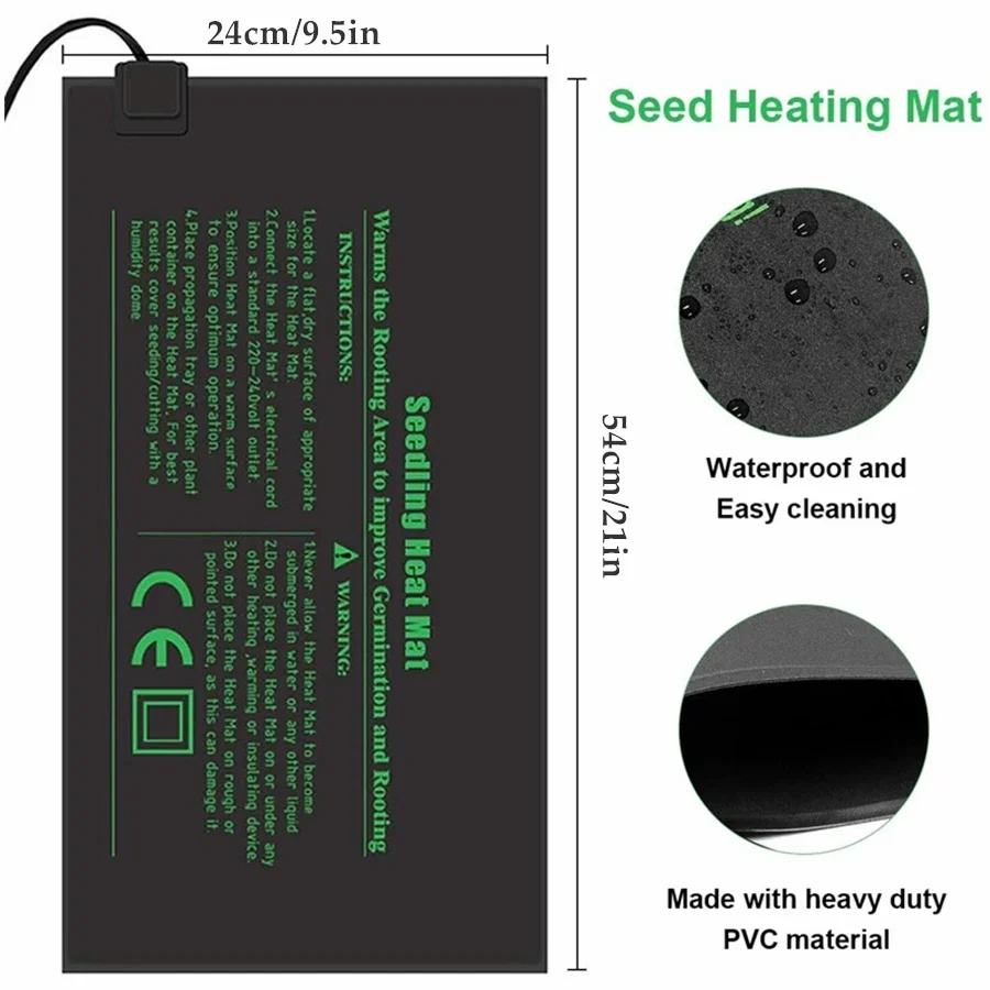 4 Sizes 220V EU Plug Seedling  - Seedling Heat Mat reseña y precio
