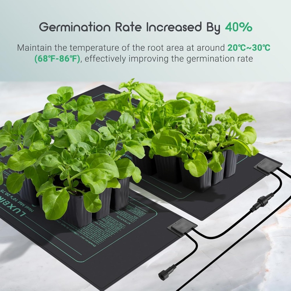 4 Pack Seedling Heat Mat with  - Seedling Heat Mat reseña y precio