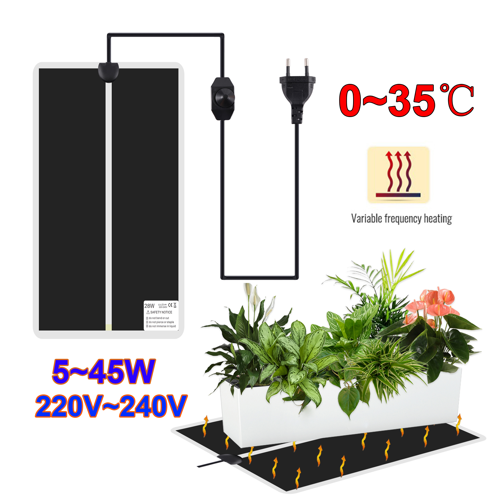 5~45W Seedling Heat Mat 220V~2 - Seedling Heat Mat reseña y precio