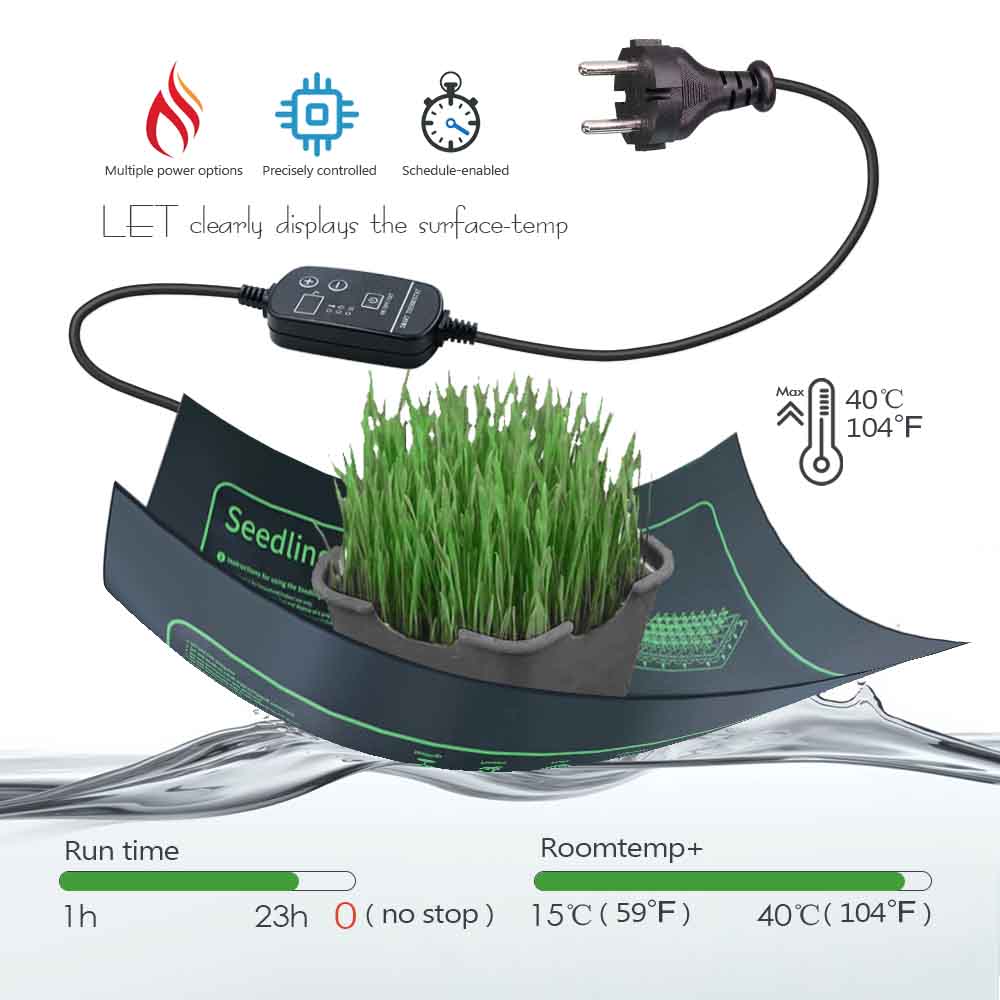 9-100W PVC Plants Heating Pad  - Seedling Heat Mat reseña y precio