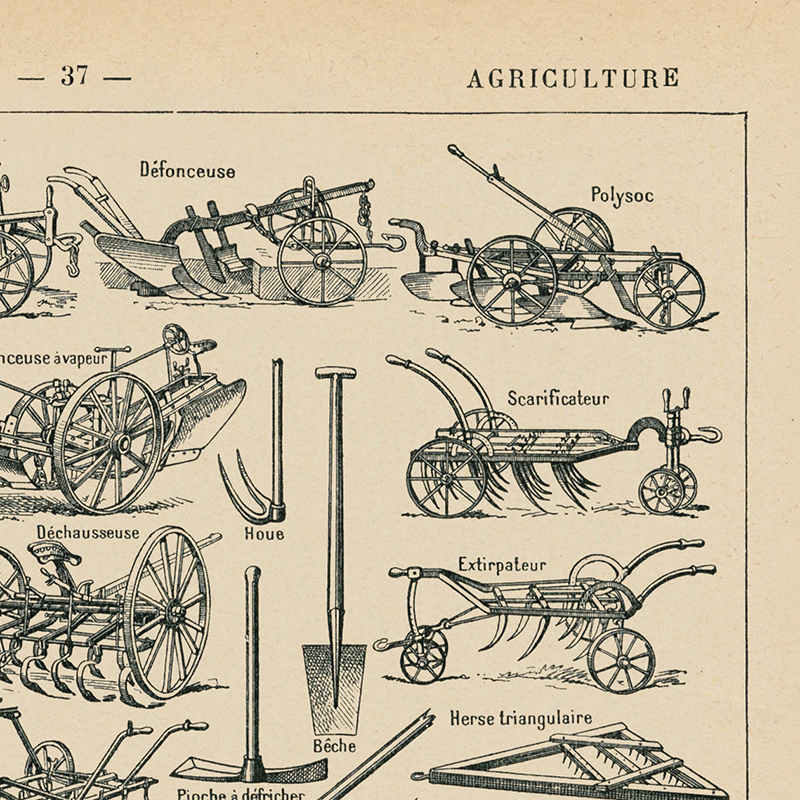Farming Equipment Agricultural - Agriculture Farming Poster reseña y precio