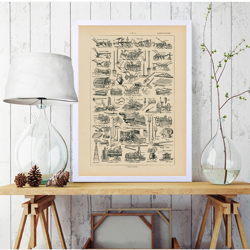Farming Equipment Agricultural - Agriculture Farming Poster reseña y precio