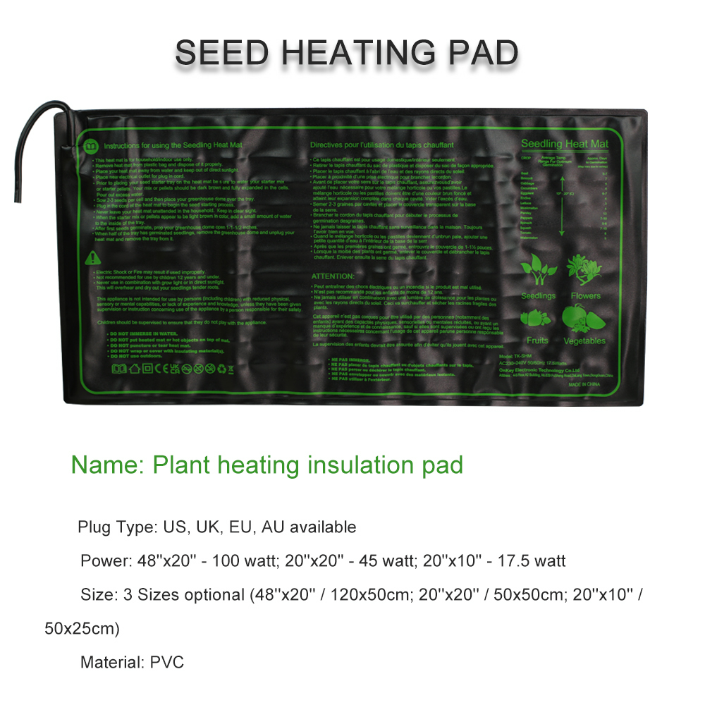 Seedling Heating Pad 3 Sizes W - Seedling Heat Mat reseña y precio