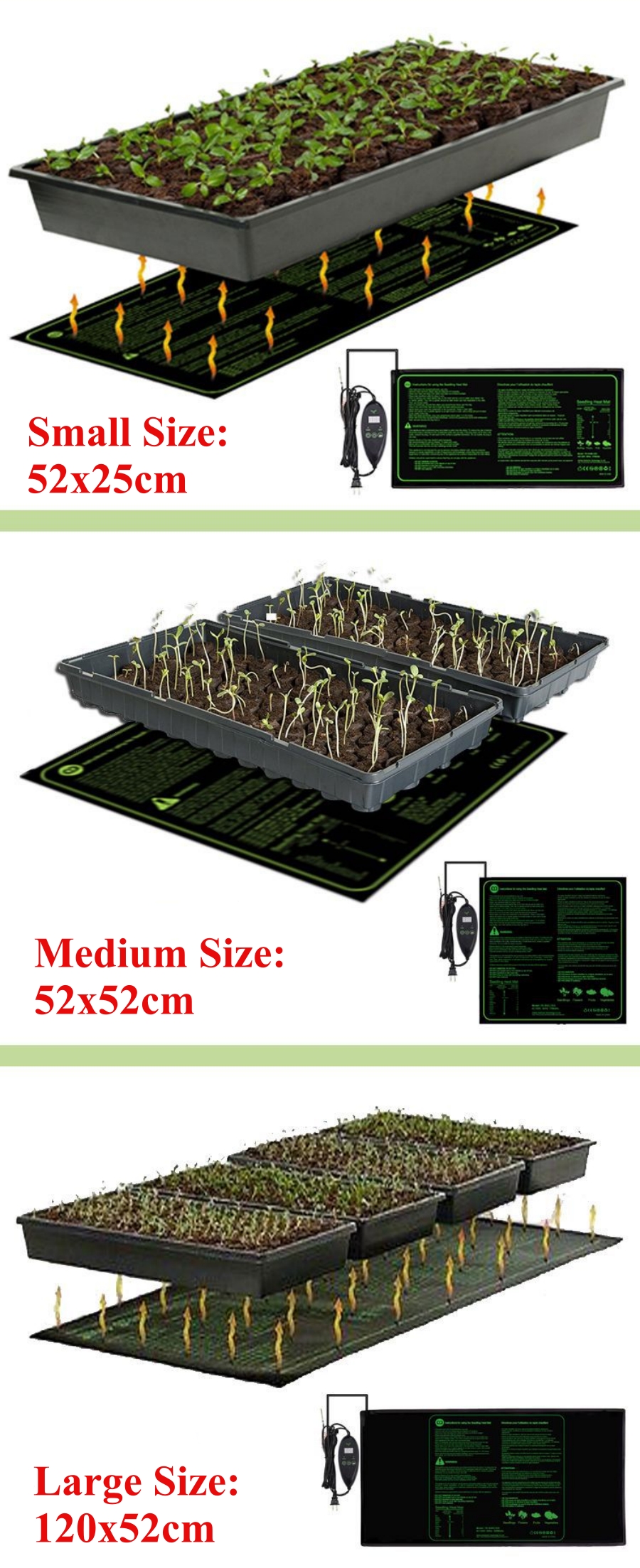 3 Sizes Upgrade Seedling Heat  - Seedling Heat Mat reseña y precio