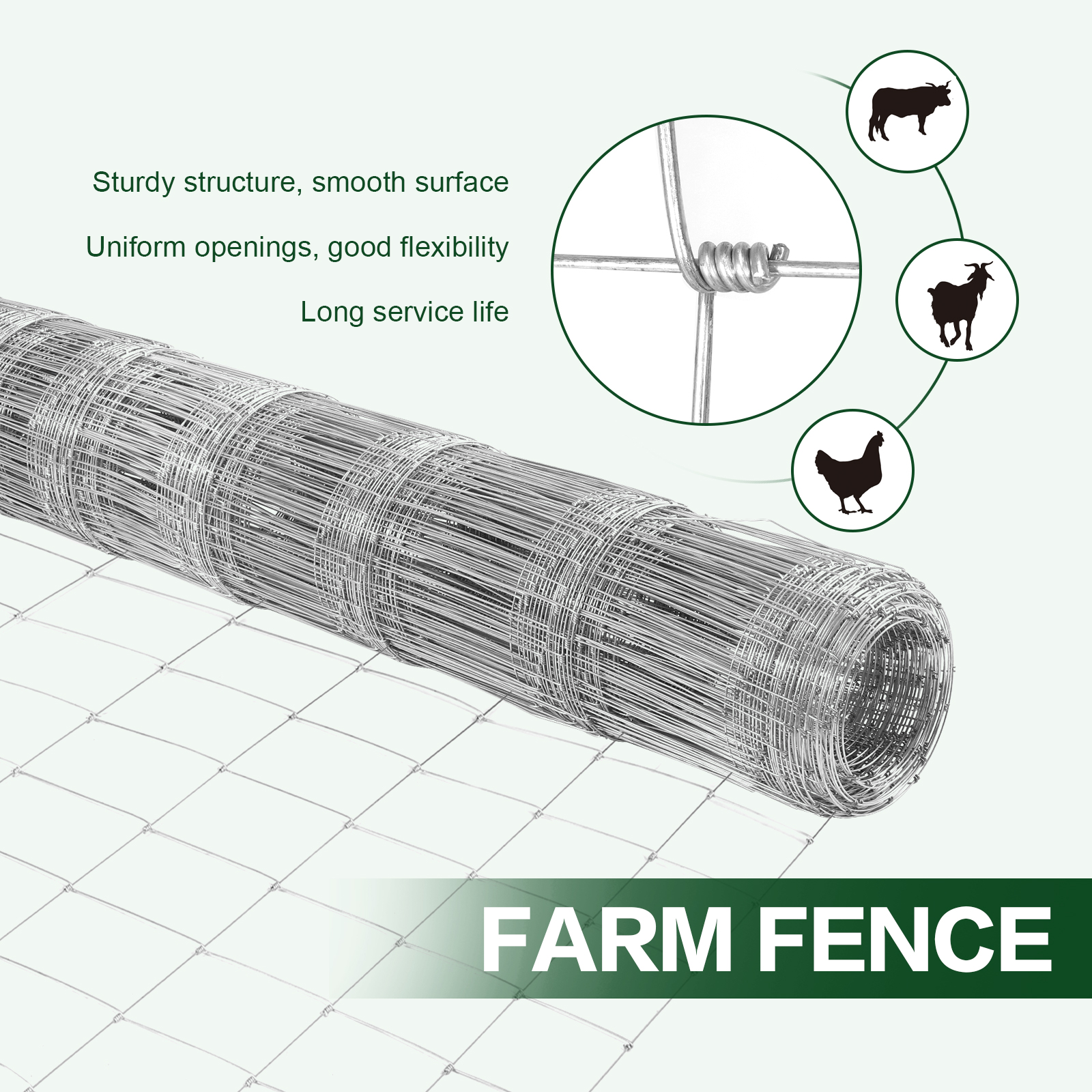 5FT/6FT Metal Farm Fence Net A - Farming Agriculture reseña y precio